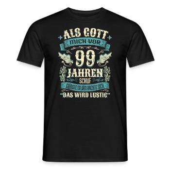 99 Geburtstag Geschenk Jahre Lustig Spruch - Männer T-Shirt - Schwarz - Vorne - AI Model Male 178 light (178cm)