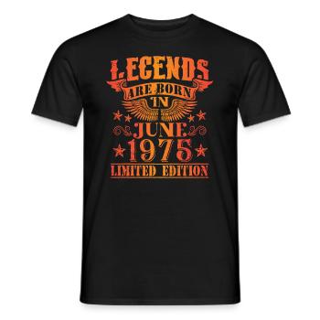 Birthday June 1975 Limited Edition Vintage - Men's T-Shirt - black - Front - AI Model Male 178 light (178cm)