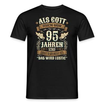 95 Geschenk Geburtstag Jahre Lustig Spruch - Männer T-Shirt - Schwarz - Vorne - AI Model Male 178 light (178cm)