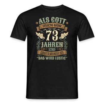 73 Geburtstag Geschenk Jahre Geburtstagsgeschenk - Männer T-Shirt - Schwarz - Vorne - AI Model Male 178 light (178cm)