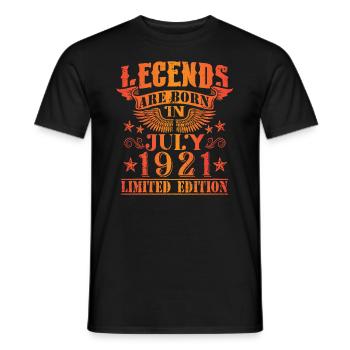 Geburtstag Juli 1921 Limited Edition Vintage - Männer T-Shirt - Schwarz - Vorne - AI Model Male 178 light (178cm)