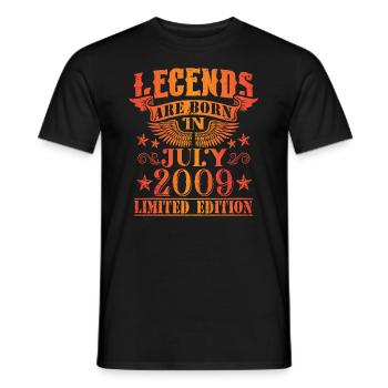 Birthday July 2009 Limited Edition Vintage - Men's T-Shirt - black - Front - AI Model Male 178 light (178cm)
