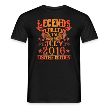 Birthday July 2016 Limited Edition Vintage - Men's T-Shirt - black - Front - AI Model Male 178 light (178cm)