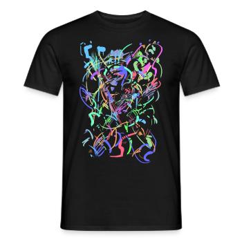 Modern art - Men's T-Shirt - black - Front - AI Model Male 178 light (178cm)