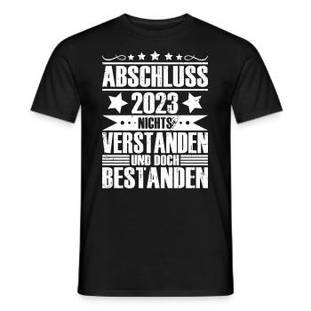 Abschluss 2023 - Männer T-Shirt - Schwarz - Vorne - AI Model Male 178 light (178cm)