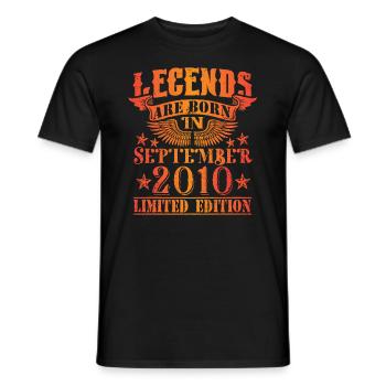 Birthday September 2010 Limited Edition Vintage - Men's T-Shirt - black - Front - AI Model Male 178 light (178cm)
