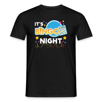 C’est la soirée bingo pour tous les fans de bingo - T-shirt homme - noir - Devant - AI Model Male 178 light (178cm)