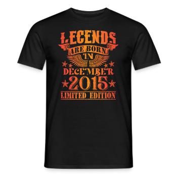 Anniversaire Décembre 2015 Edition Limitée Millésime - T-shirt homme - noir - Devant - AI Model Male 178 light (178cm)