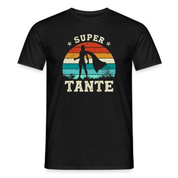 Super Tante Beste Tante Der Welt Muttertag - Männer T-Shirt - Schwarz - Vorne - AI Model Male 178 light (178cm)