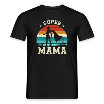 Super Mama Beste Mama Der Welt Muttertag - Männer T-Shirt - Schwarz - Vorne - AI Model Male 178 light (178cm)