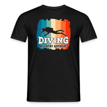 My Trip My Adventure - T-shirt plongée sous-marine - T-shirt homme - noir - Devant - AI Model Male 178 light (178cm)