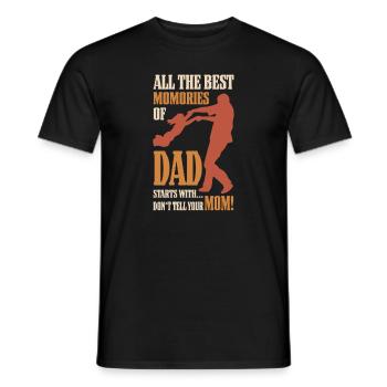 Best Dad, Father's Day and Birthday - Men's T-Shirt - black - Front - AI Model Male 178 light (178cm)