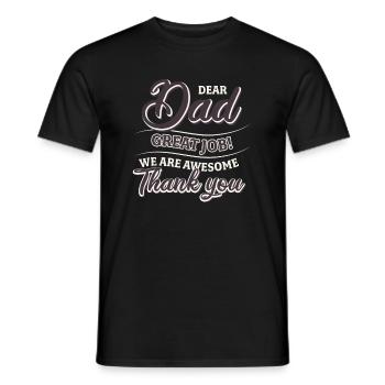 Best Dad, Father's Day and Birthday - Men's T-Shirt - black - Front - AI Model Male 178 light (178cm)