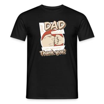 Best Dad, Father's Day and Birthday - Men's T-Shirt - black - Front - AI Model Male 178 light (178cm)