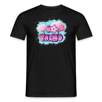 Cherry blossom in Tokyo - Men's T-Shirt - black - Front - AI Model Male 178 light (178cm)