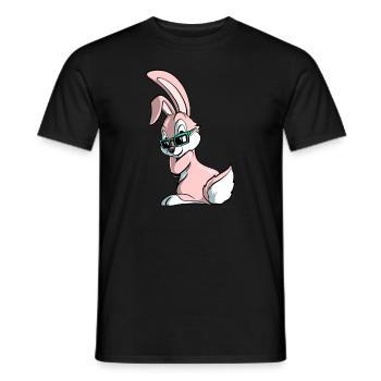 Niedlicher Cartoon Hase - Männer T-Shirt - Schwarz - Vorne - AI Model Male 178 light (178cm)