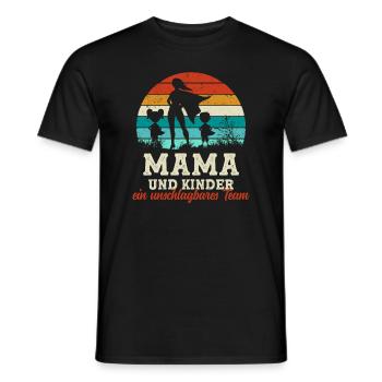 Team Super Mama und Kinder Muttertag - Männer T-Shirt - Schwarz - Vorne - AI Model Male 178 light (178cm)