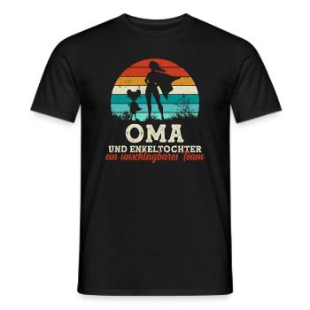 Team Oma Enkeltochter Muttertag Super Oma - Männer T-Shirt - Schwarz - Vorne - AI Model Male 178 light (178cm)
