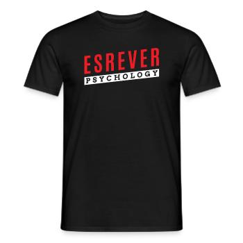 Esrever Psychologie pour les psychologues - T-shirt homme - noir - Devant - AI Model Male 178 light (178cm)