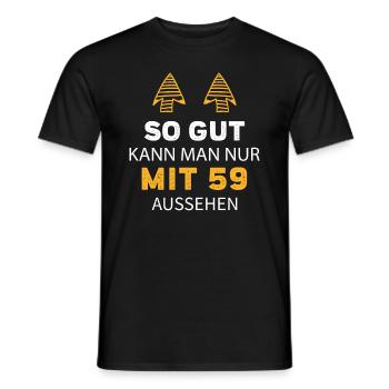 59 Geburtstag Geschenk Sprüche Lustig - Männer T-Shirt - Schwarz - Vorne - AI Model Male 178 light (178cm)