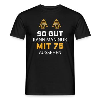 75 Geburtstag Geschenk Sprüche Lustig - Männer T-Shirt - Schwarz - Vorne - AI Model Male 178 light (178cm)