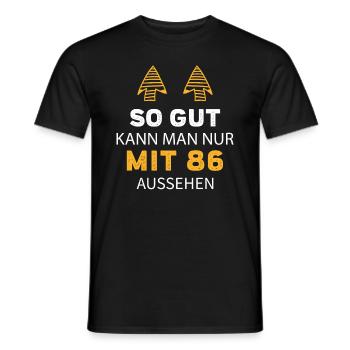 86 Geburtstag Geschenk Sprüche Lustig - Männer T-Shirt - Schwarz - Vorne - AI Model Male 178 light (178cm)