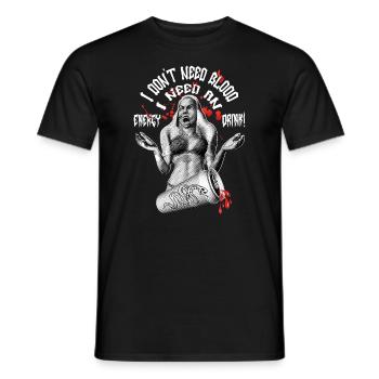 Vampire Nightlife: Seductive T-Shirt for dunk - Men's T-Shirt - black - Front - AI Model Male 178 light (178cm)