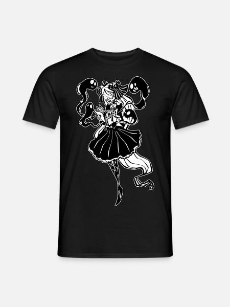 Fille Gothique lis livre avec fantômes - T-shirt homme - noir