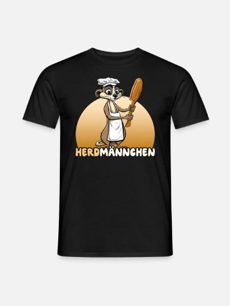 Herdmännchen Erdmännchen Koch - Männer T-Shirt - Schwarz