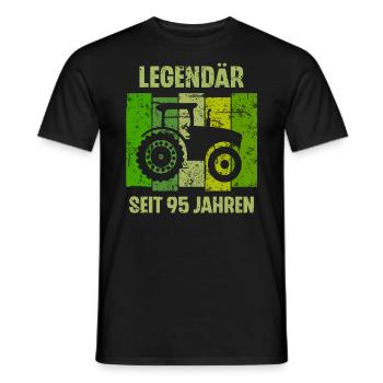 95 Geburtstag Geschenk 95. Landwirt Spruch - Männer T-Shirt - Schwarz - Vorne - AI Model Male 178 light (178cm)