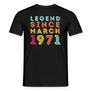 Né en 1971 Vintage Anniversaire Rétro - T-shirt homme - noir - Devant - AI Model Male 178 light (178cm)