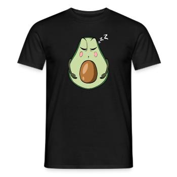 Schlafende Avocado - Männer T-Shirt - Schwarz - Vorne - AI Model Male 178 light (178cm)