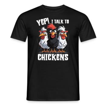 Hühner Geschenk Huhn Sprüche Geburtstag - Männer T-Shirt - Schwarz - Vorne - AI Model Male 178 light (178cm)