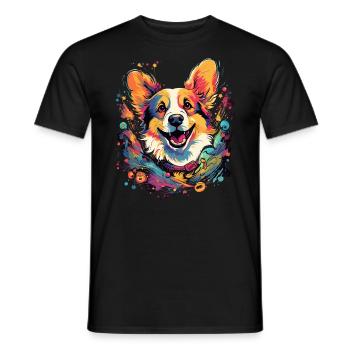 Corgi Dog Cadeau Dire - T-shirt homme - noir - Devant - AI Model Male 178 light (178cm)