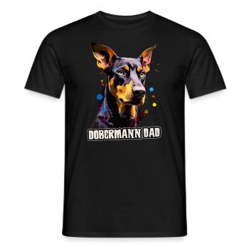 Dobermann Hund Geschenk Spruch - Männer T-Shirt - Schwarz - Vorne - AI Model Male 178 light (178cm)