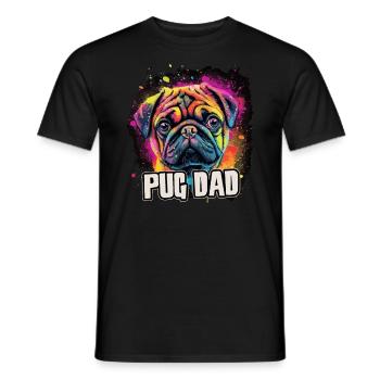 Pug Pug Dog Gift Saying - Men's T-Shirt - black - Front - AI Model Male 178 light (178cm)
