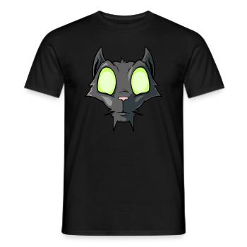Halloween Augen Katze - Männer T-Shirt - Schwarz - Vorne - AI Model Male 178 light (178cm)
