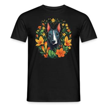 Bull Terrier Bull Terrier Chien Cadeau - T-shirt homme - noir - Devant - AI Model Male 178 light (178cm)