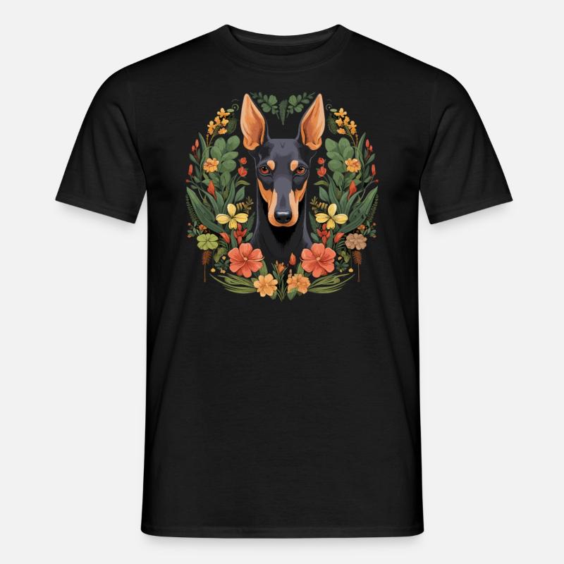 Dobermann Hund Geschenk - Männer T-Shirt - Schwarz