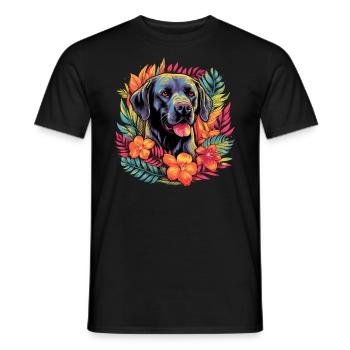 Labrador Hund Geschenk - Männer T-Shirt - Schwarz - Vorne - AI Model Male 178 light (178cm)