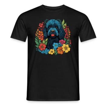 Portuguese Water Dog Dog Gift - Men's T-Shirt - black - Front - AI Model Male 178 light (178cm)