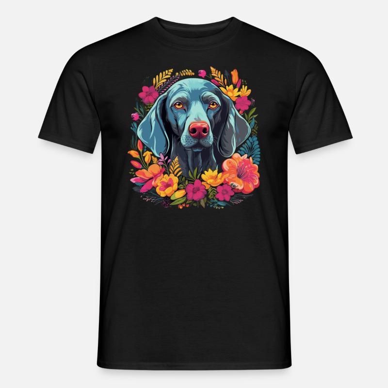 Weimaraner Hund Geschenk - Männer T-Shirt - Schwarz