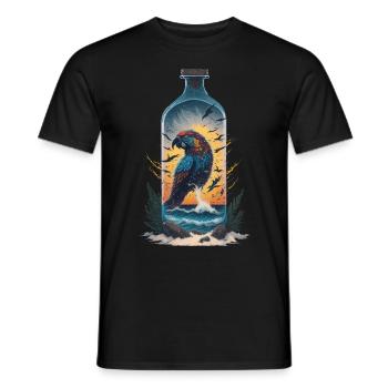 Bouteille de perroquet - T-shirt homme - noir - Devant - AI Model Male 178 light (178cm)
