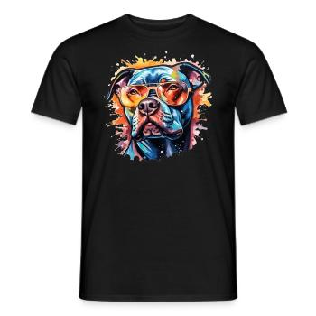 Pitbull - Men's T-Shirt - black - Front - AI Model Male 178 light (178cm)