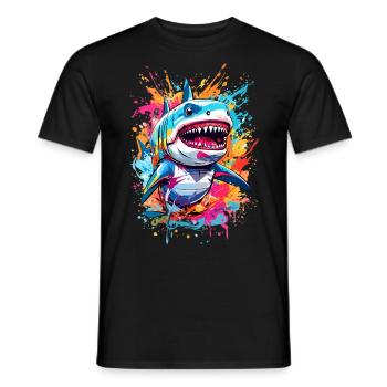 Requin - T-shirt homme - noir - Devant - AI Model Male 178 light (178cm)