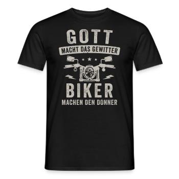 Motorrad Biker machen Donner Motorradfahrer - Männer T-Shirt - Schwarz - Vorne - AI Model Male 178 light (178cm)