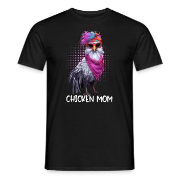 Chicken Mom Chickens Hen Gift Farmer - Men's T-Shirt - black - Front - AI Model Male 178 light (178cm)