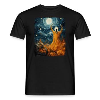 Costume de fantôme Art effrayant d’Halloween - T-shirt homme - noir - Devant - AI Model Male 178 light (178cm)