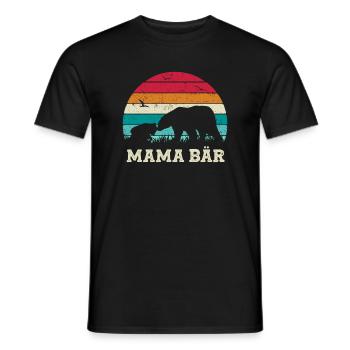 Mama Bär Baby Sohn Geschenk Muttertag Mamabär - Männer T-Shirt - Schwarz - Vorne - AI Model Male 178 light (178cm)