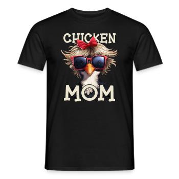 Chicken Mom Chickens Hen Gift Farmer - Men's T-Shirt - black - Front - AI Model Male 178 light (178cm)